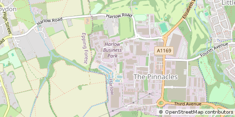 Map of Harlow, Essex