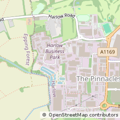 Map of Harlow, Essex