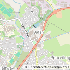 Map of Llanelli, Dyfed