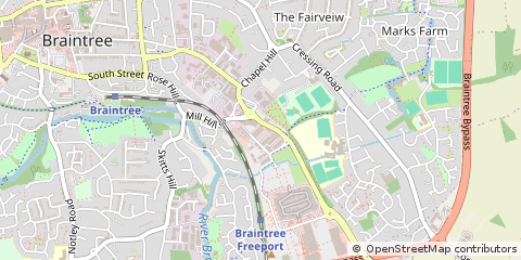 Map of Braintree, Essex