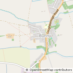 Map of Bunny, Nottinghamshire