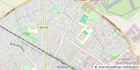 Map of Bicester, Oxfordshire