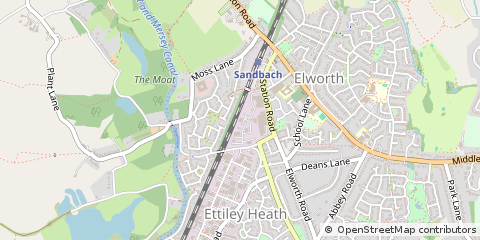 Map of Sandbach, Cheshire