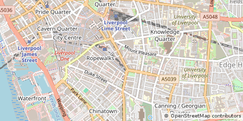 Map of Liverpool, Merseyside
