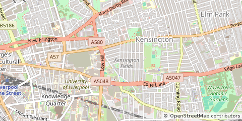 Map of Liverpool, Merseyside