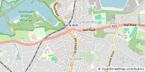 Map of Sevenoaks