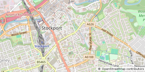 Map of Stockport, Cheshire