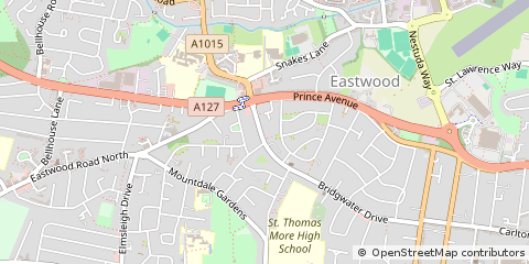 Map of Westcliff-on-SEA, Essex