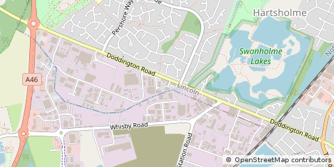 Map of Lincoln, Lincolnshire