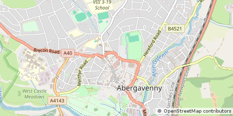 Map of Abergavenny