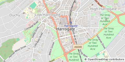 Map of Harrogate, North Yorkshire