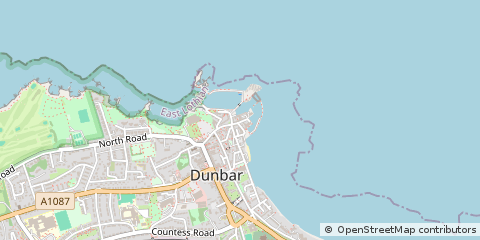 Map of Dunbar, East Lothian