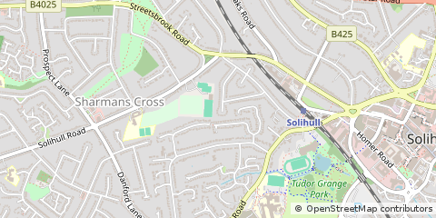 Map of Solihull, West Midlands
