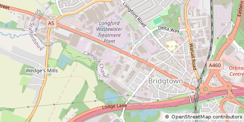 Map of Cannock, Staffordshire