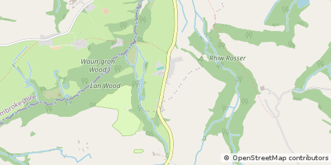 Map of Whitland, Carmarthenshire
