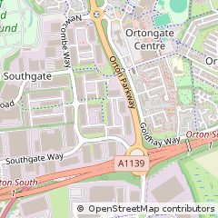 Map of Peterborough, Cambridgeshire