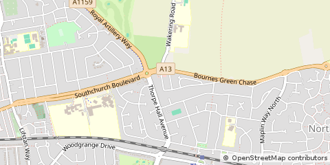 Map of Southend-on-SEA, Essex