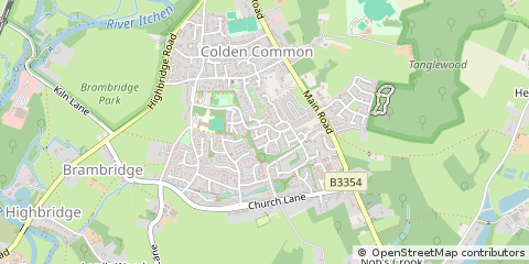 Map of Winchester, Hampshire