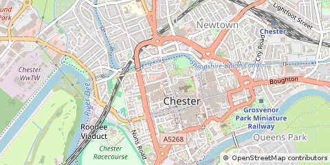 Map of Chester, Cheshire