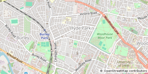 Map of Leeds, West Yorkshire