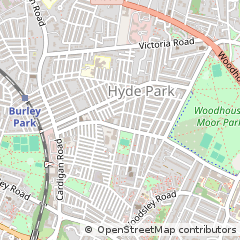 Map of Leeds, West Yorkshire