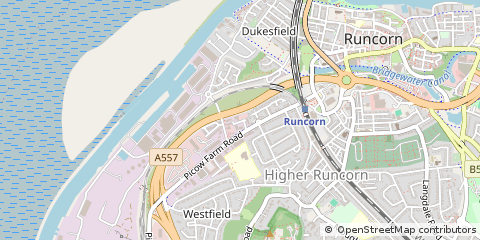 Map of Runcorn, Cheshire