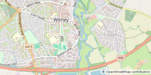 Map of Witney, Oxfordshire