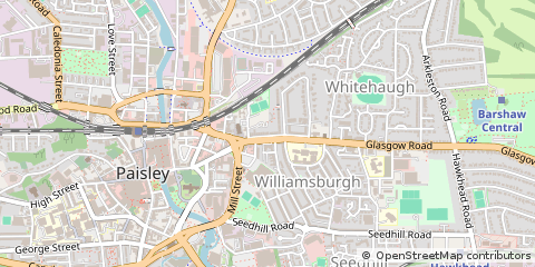 Map of Paisley, Renfrewshire