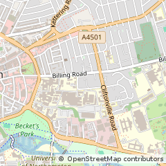 Map of Northampton, Northamptonshire