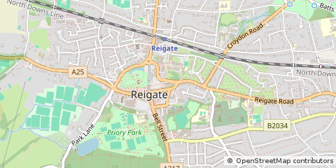 Map of Surrey