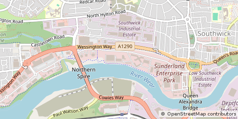 Map of Sunderland