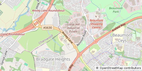 Map of Leicester, Leicestershire