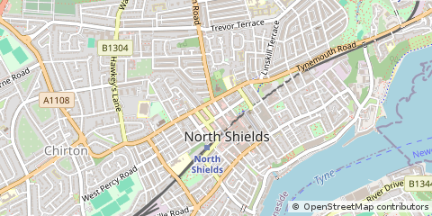 Map of North Shields