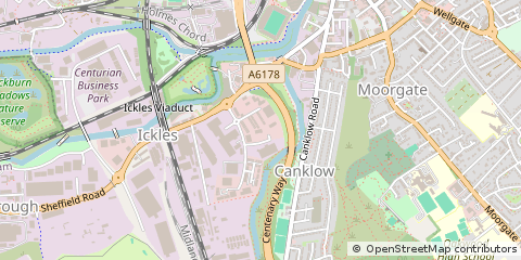 Map of Rotherham, South Yorkshire