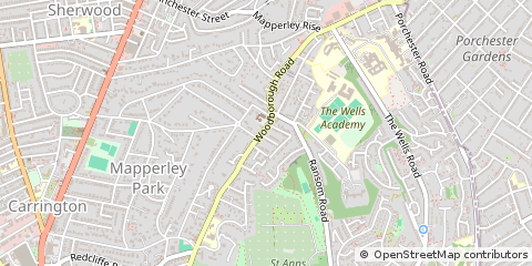 Map of Mapperley, Nottingham