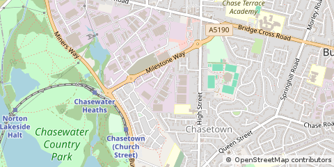 Map of Burntwood, Staffordshire