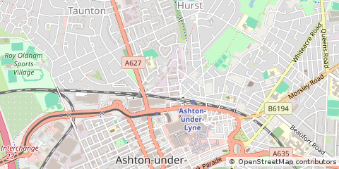 Map of Ashton-Under-Lyne