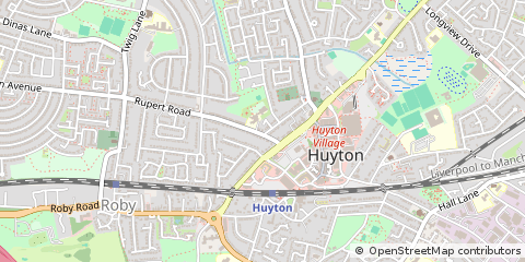 Map of Huyton, Merseyside