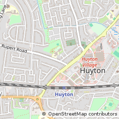 Map of Huyton, Merseyside