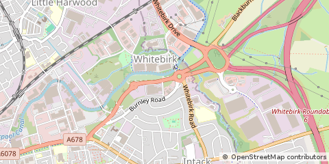 Map of Blackburn, Lancashire