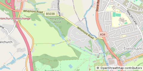 Map of Stoke on Trent, Staffordshire