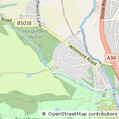 Map of Stoke on Trent, Staffordshire