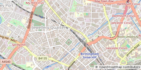 Map of Birmingham, West Midlands