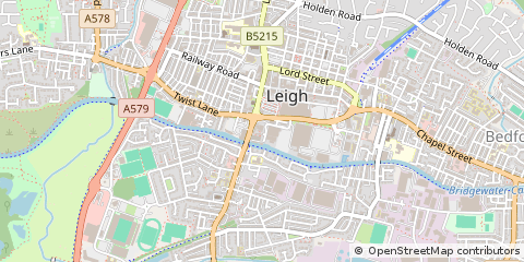 Map of Leigh, Lancashire