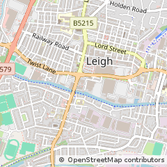 Map of Leigh, Lancashire