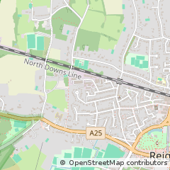 Map of Reigate, Surrey