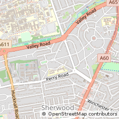 Map of Nottingham, Nottinghamshire