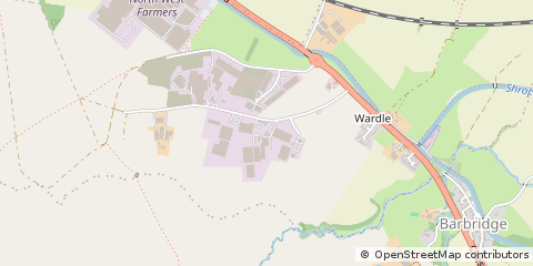 Map of Nantwich, Cheshire
