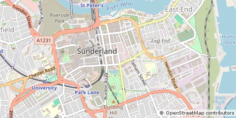 Map of Sunderland
