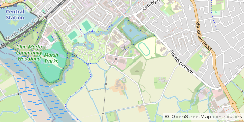 Map of Rhyl, Denbighshire